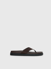 Billini Aila Sandals Dark Cacao Faux Suede