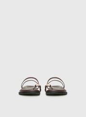 Therapy Alba Hardware Detail Sandals Chocolate