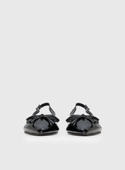 Therapy Lavin Pointed Toe Flats Black Patent