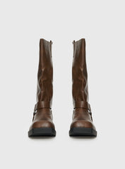 Wrecked Western Boots Brown