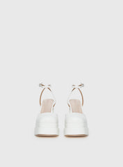 Alto Platform Heels Matte White