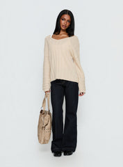 Main Thing Knit Sweater Beige