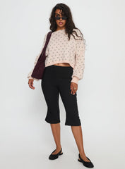 Francess Off Shoulder Knit Sweater Pink Polka