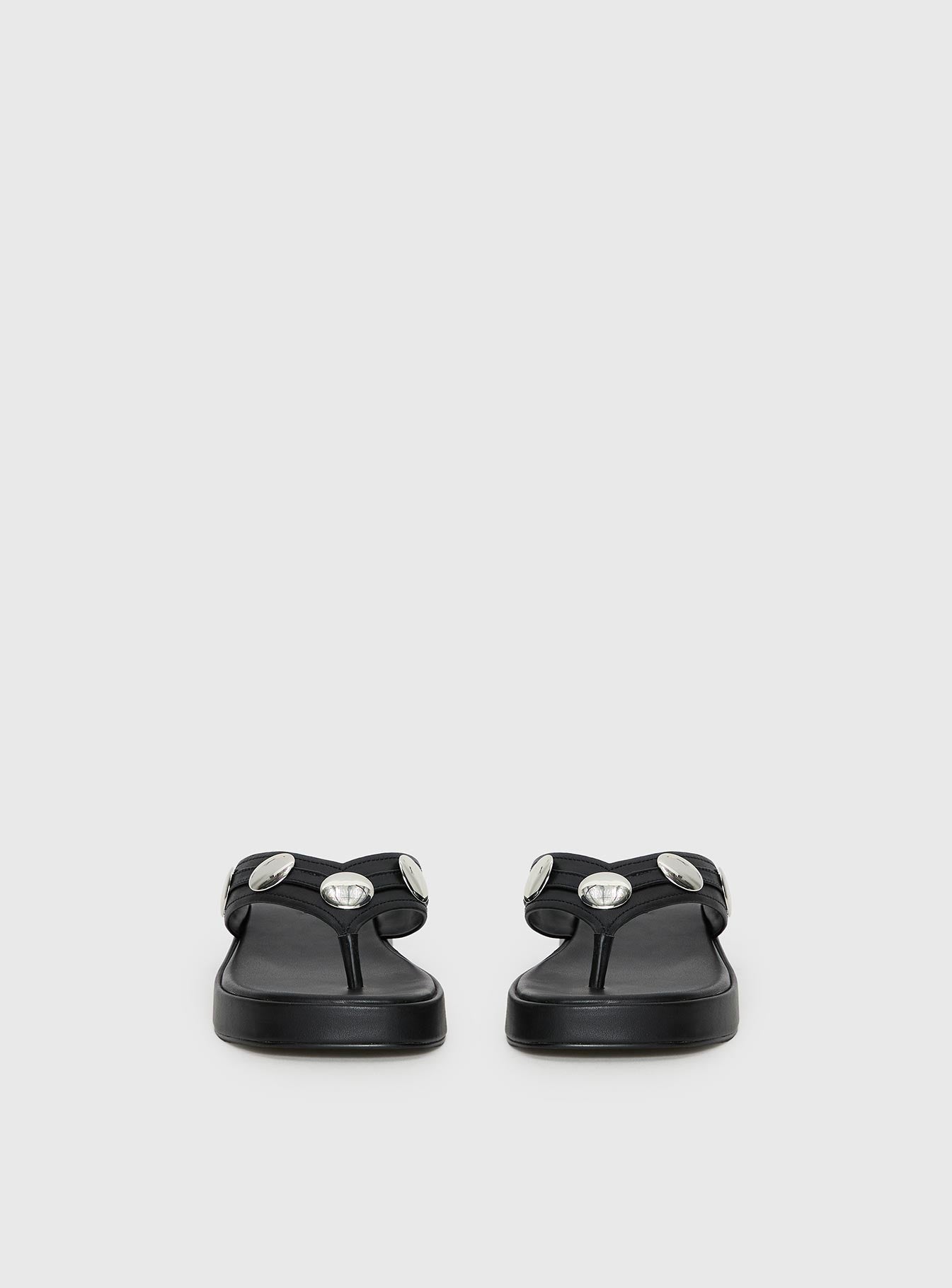 Paislee Stud Detail Sandals Black