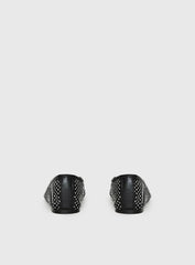Cerelia Sheer Diamonte Ballet Flats Black